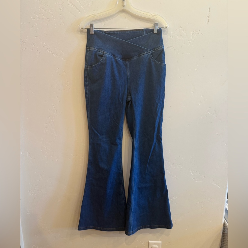 HALARA Women's Flare Jeggings - Deep Blue